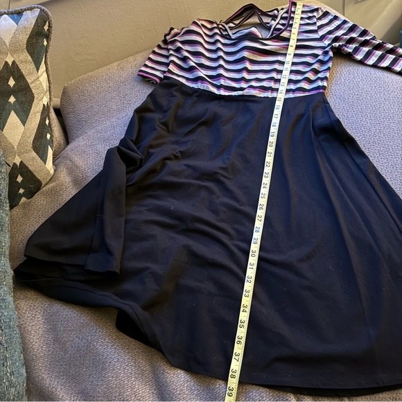 Torrid Pink and Black Striped Dress Women's Size 0 Large Cotton Blend - Picture 7 of 7